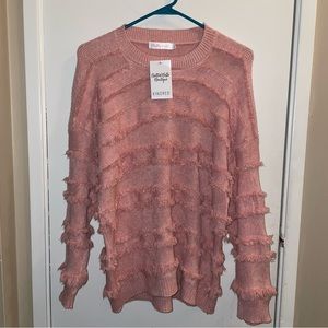 Knitted Belle Fringe Sweater NWT